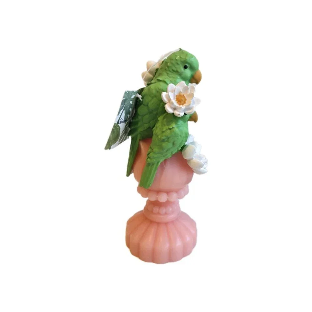 New Tommy Bahama Tropical Parrot Bird Shaped Candle Room Decor Figure Gift